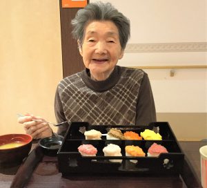 お寿司が食べられて嬉しい♪