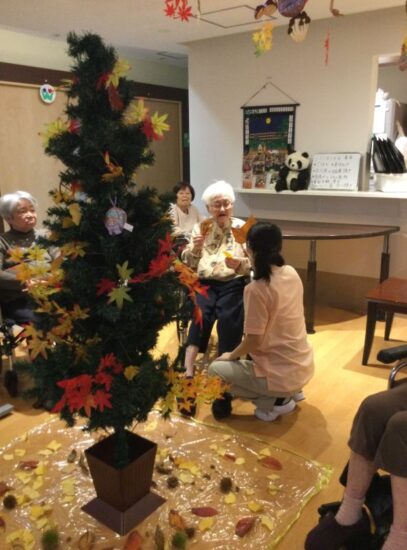 紅葉を飾りました